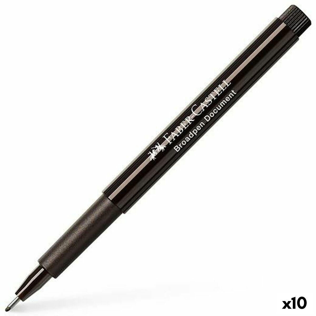 

Маркеры для документов Faber-Castell Broadpen, черные (10 единиц) TU прозрачный