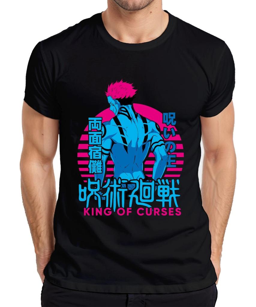 Jujutsu Kaisen Sukuna Ryomen King of Curses Anime Vaporwave Herren T-Shirt