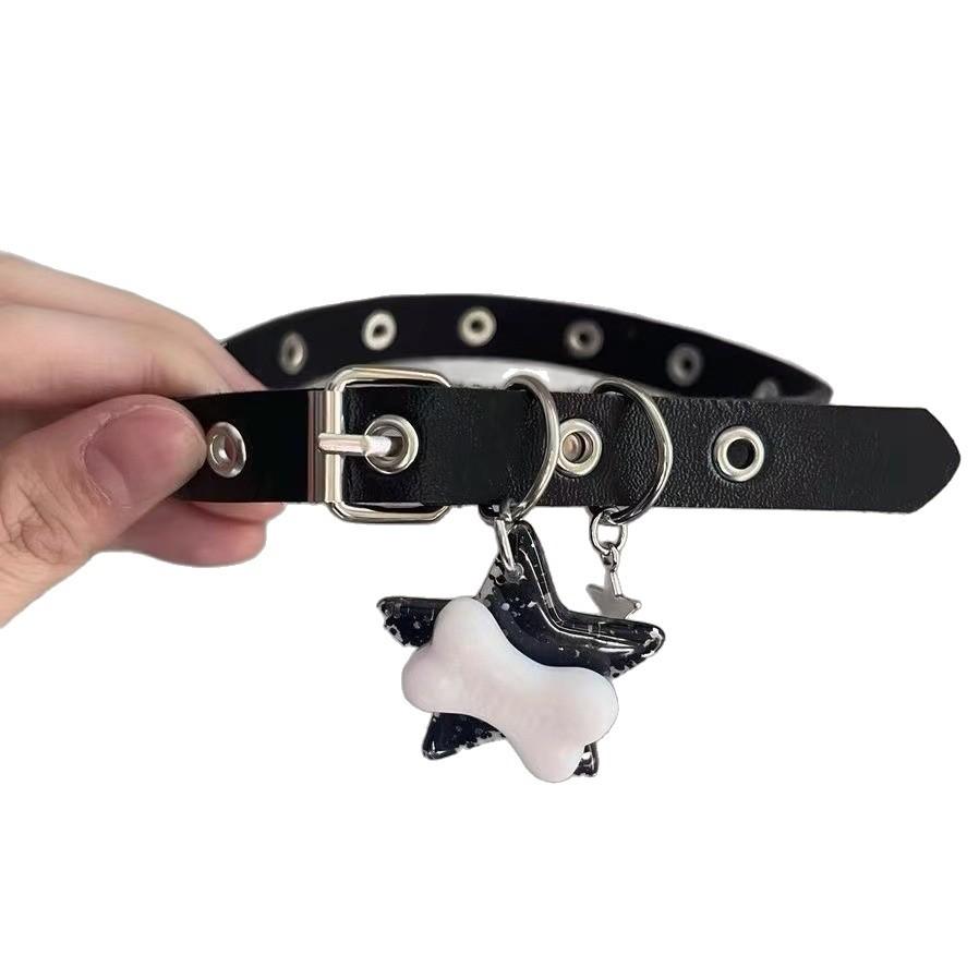 Punk Gothic Star Bone Pendant Choker, Y2K Hot Girl Clavicle Neck Collar Necklace
