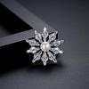 Jinse Pearl Snowflake Brooch: Elegant Cross-border Fashion Accessory for Women