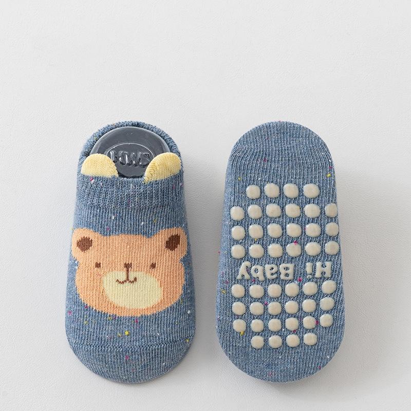 Kids Floor Socks For Girls Boys Spring Autumn Cotton Cartoon Toddler Anti-slip Socks For Children Casual Baby Child Home Sock
