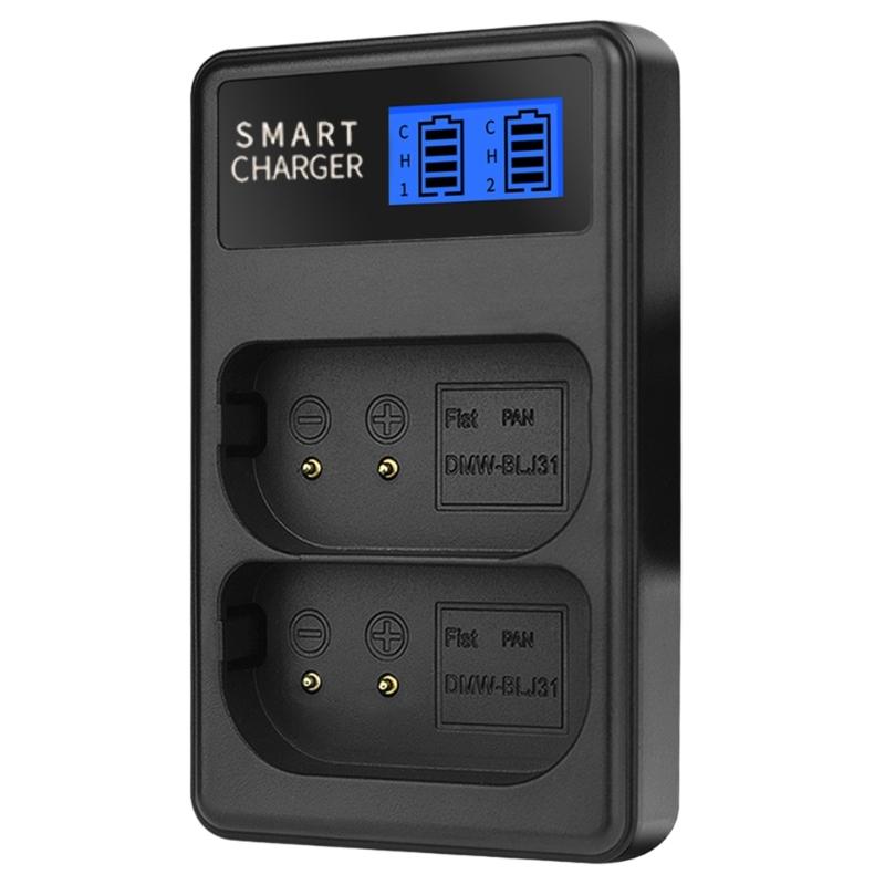 Portable LCD Micro USB Chargers for DCS1 DCS1M DCS1R DCS1RM DCS1H Battery Convenient Double Slot Charger Repalcement