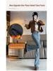 Women's High Waist Fleece-Lined Grey Flare Jeans - Autumn/Winter Slimming Design