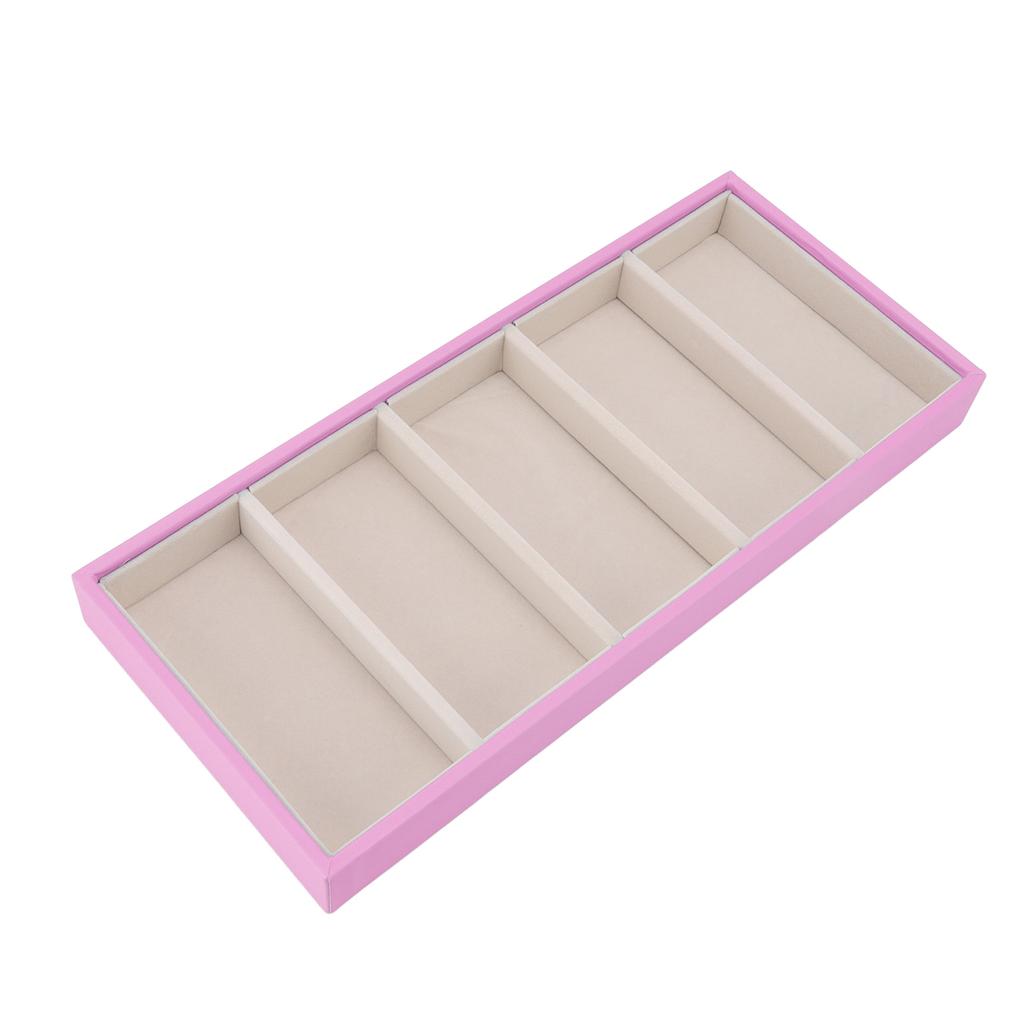 5 Grid Glasses Case Multifunction Space Saving 5 Slot Sunglasses Holder Storage Box Silver Gray