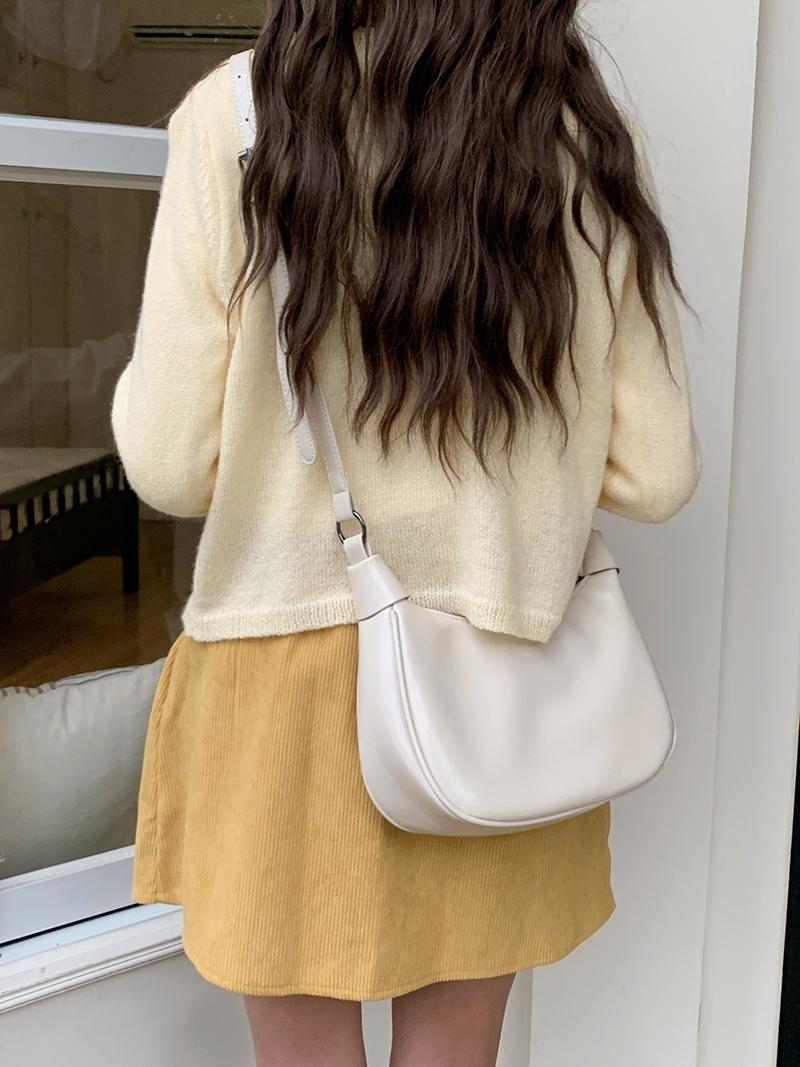 

Vintage Soft PU Leather Women s Shoulder Bags Commuter Versatile Ladies Hobos Crossbody Bag Solid Color Female Underarm Handbags бежевый