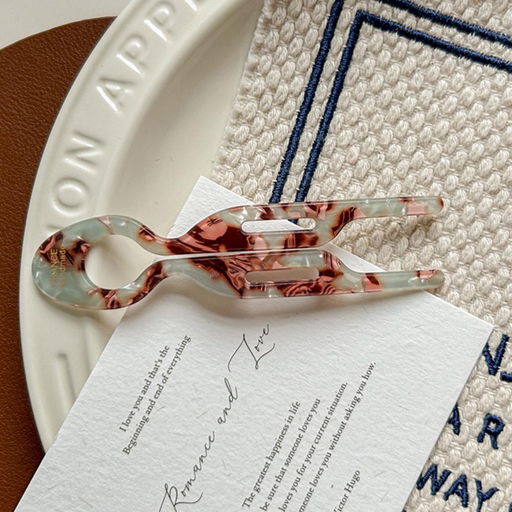 Elegantní U-tvarovaná sponka do vlasů s rybím ocasem, acetátová sponka do vlasů pro snadné drdoly, vidlička do vlasů, dívčí vlasové doplňky