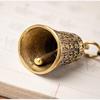 Brass Sutra Bell Keyring Pendant for Keychain Home Store Handbag Backpack Decors