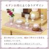 Buddhist Altar Table Mat, "Sakura Pattern," Flame-Retardant, 24 x 10 cm, Small, 002. White/Brown