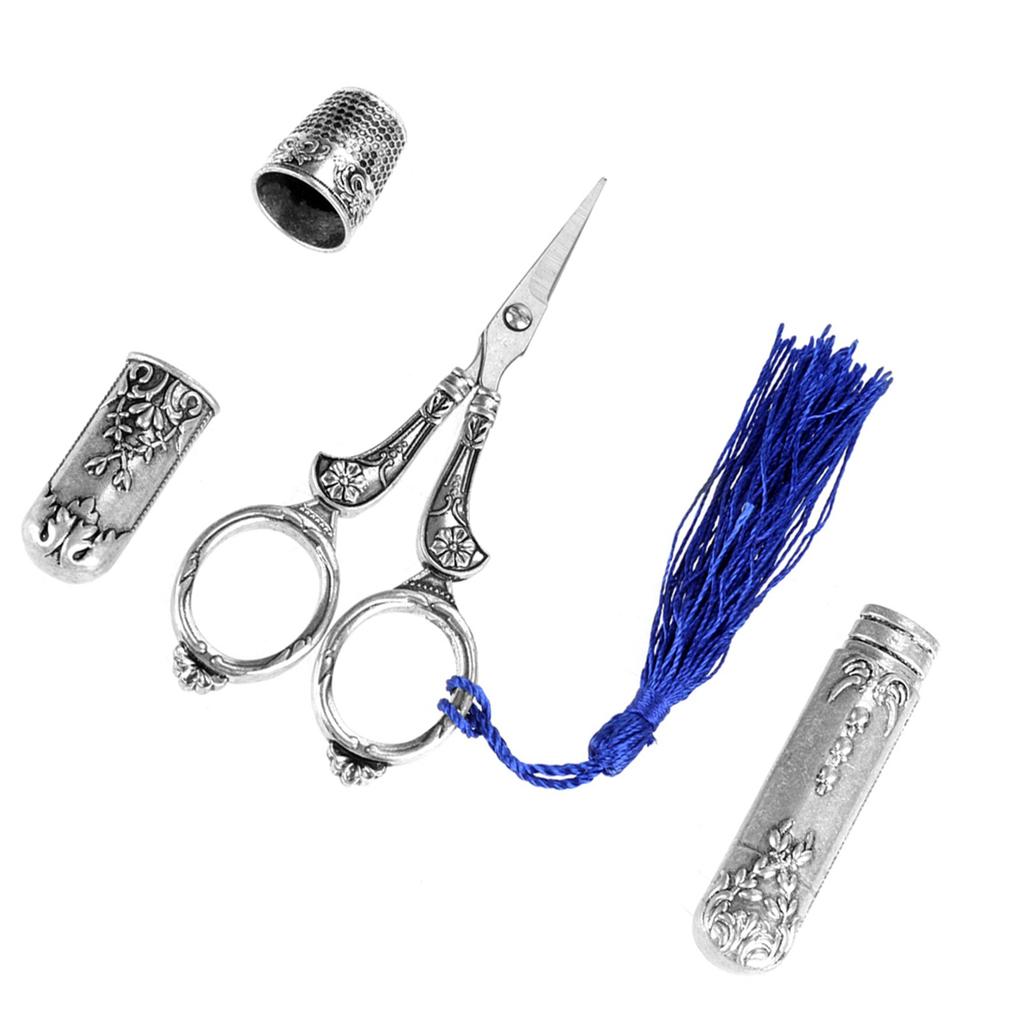 Vintage Design Sewing and Craft Scissors with Stainless Steel Material, Efficient Tool Incisive Points Classical Scissors for Dressmaking Fabric Craf