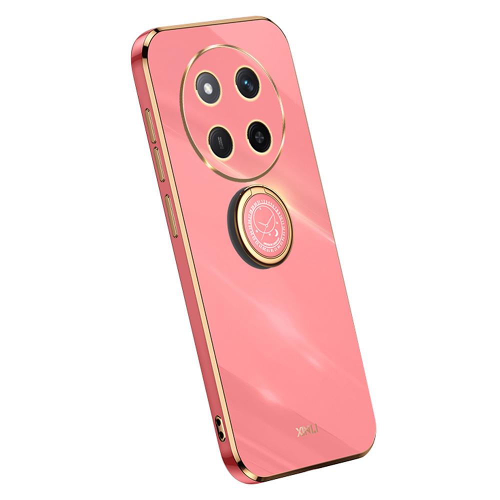 

Чохол для Honor X60 Pro 5G з кільцем-підставкою, гальванічне TPU покриття для телефону Red