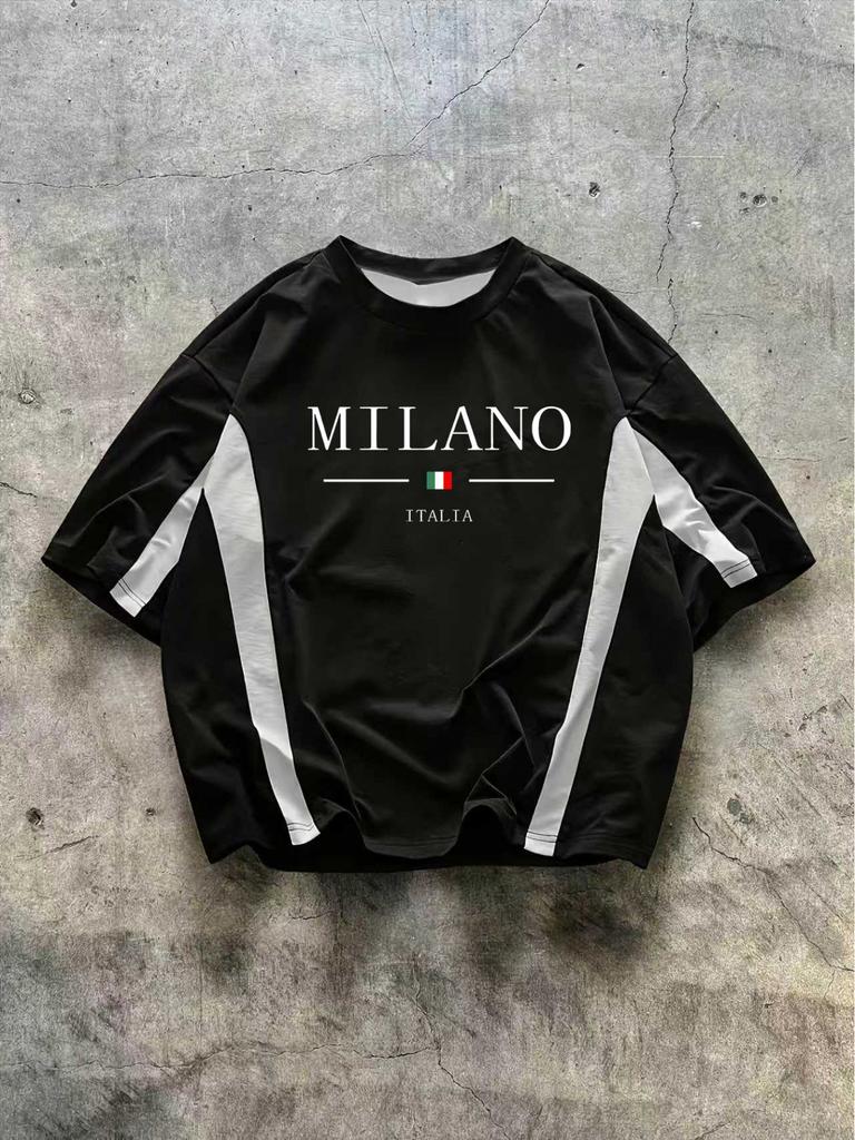2026 Summer New Style Men's T-shirt Street Casual Fashion Comfortable Soft Lightweight 3D Letter Pattern Print