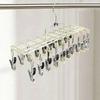 Heavy Duty Multi-Clip Drying Rack Stainless Steel Windproof Clothing Rack Laundry Hanger  Outdoor