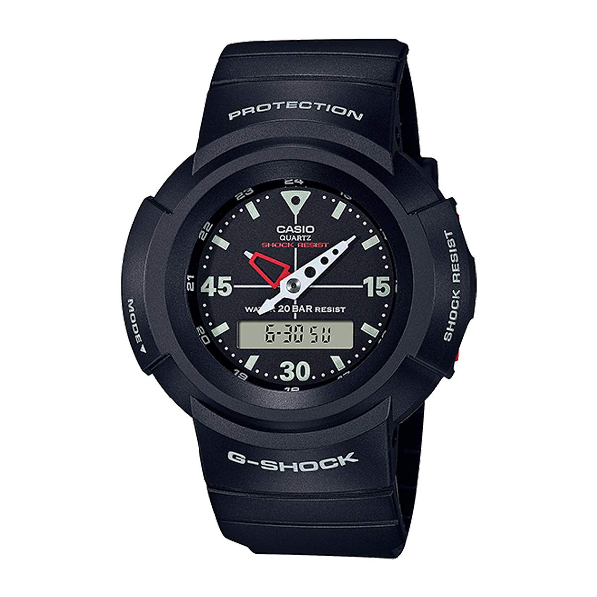 

CASIO AW500 Оригинальные аналоговые переизданные часы в черном цвете G-Shock AW-500E-1E Аналогово-цифровые мужские (Та же модель AW-500E-1EJF) [Использовал]