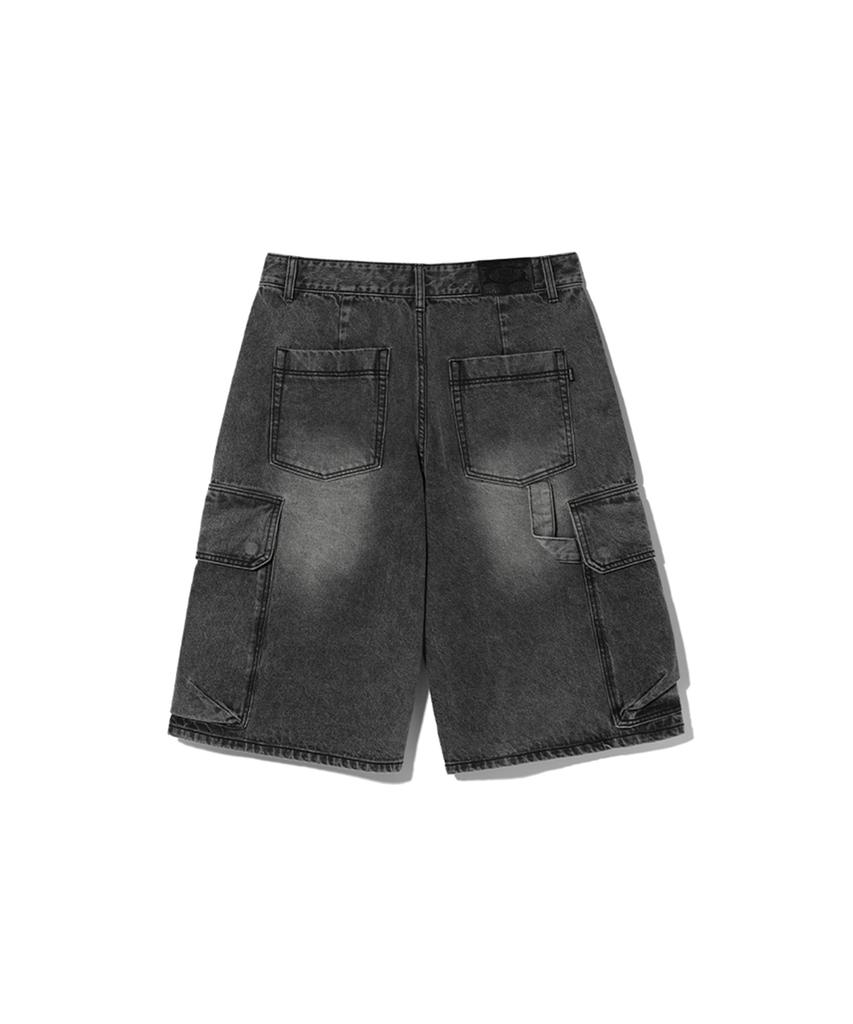 CRITIC Big Cargo Denim Bermuda Pants Dark Indigo
