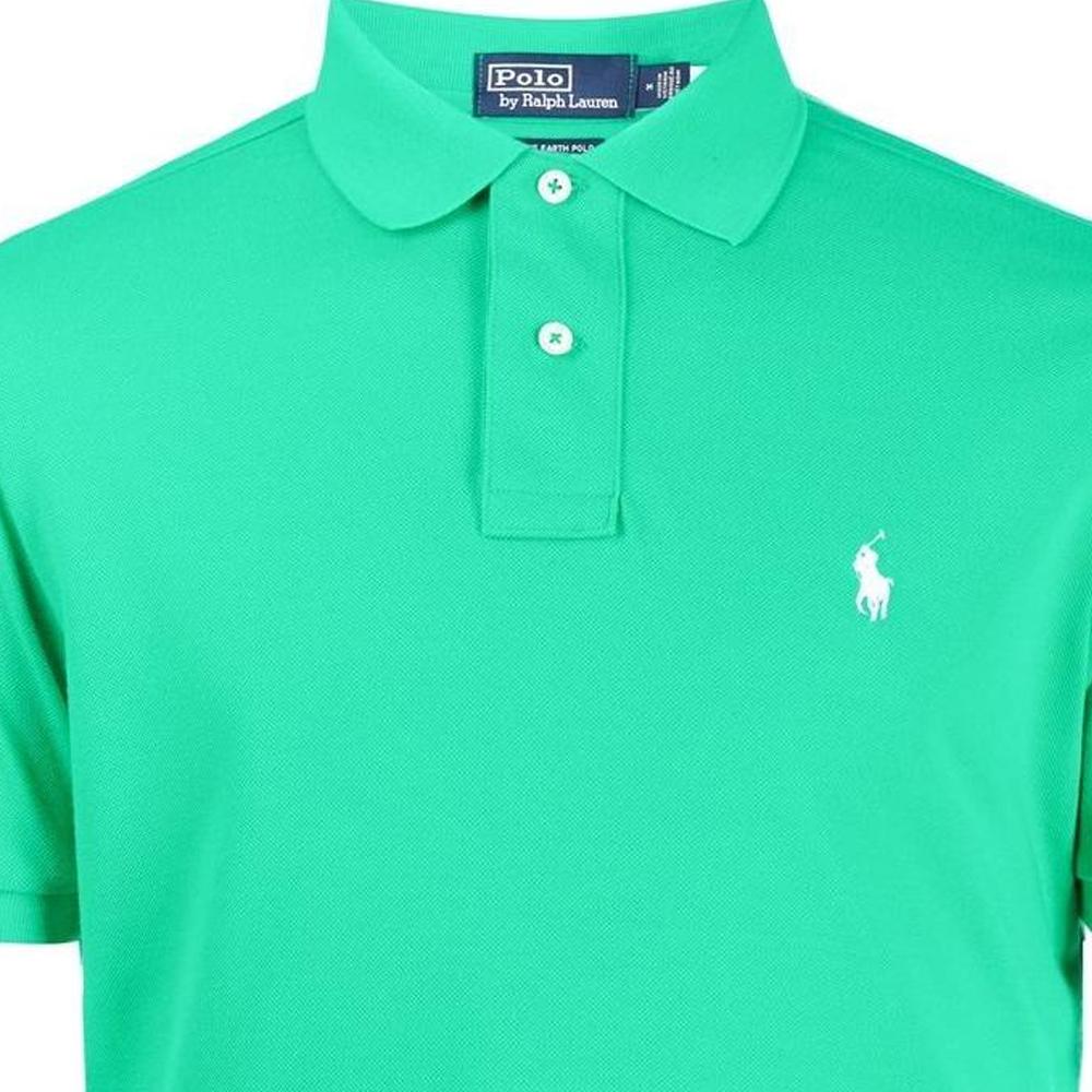 Polo Ralph Lauren Solid Color Logo Embroidered Polo Shirt Men Tops Green 710804077-032