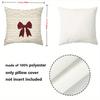 1 Pieces Knit Texture Pillow With Red Velvet Bow Polyester pillowcase, sofa decorative cushion cov Headboard Pillow