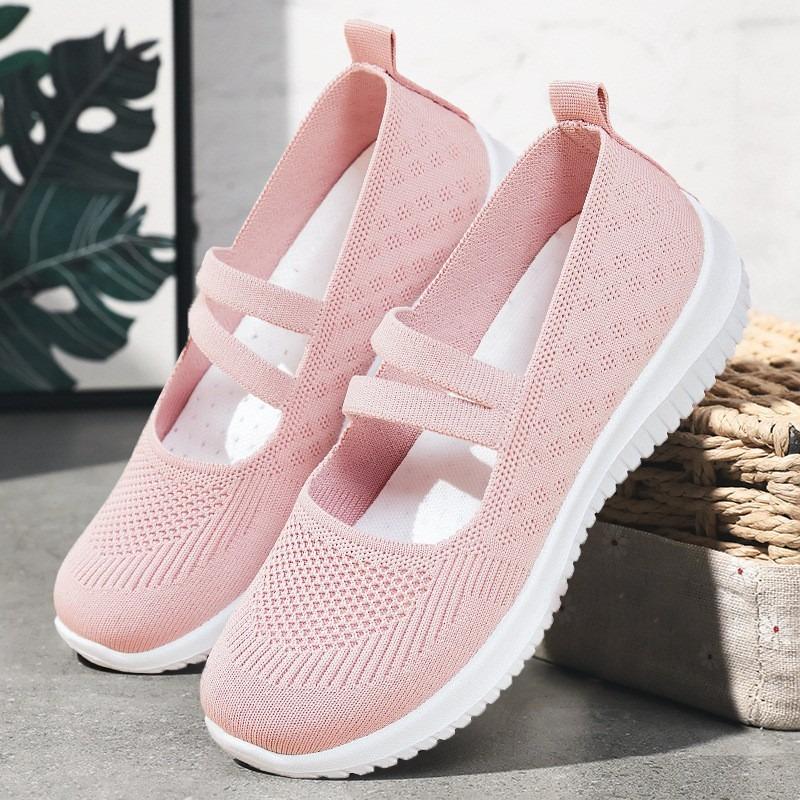 Shoes women's and women's shoes new cloth shoes large size breathable fly-woven shoes soft-soled casual shoes