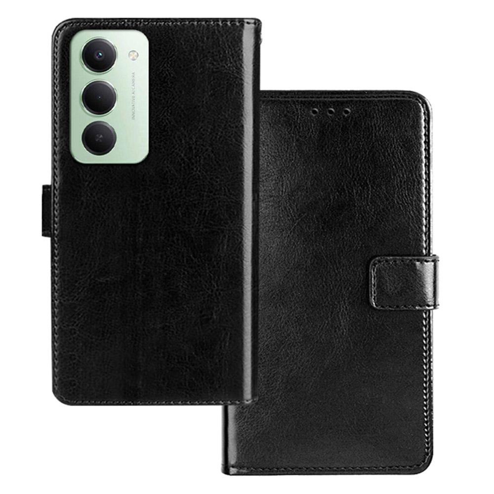 IDEWEI For Xiaomi Redmi 15 5G (Global) (169mm) Case Wallet Leather Phone Cover Crazy Horse Texture