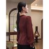 Shirts Women Spring New Light Luxury High-end Fashionable Red Tops with Design Temperament