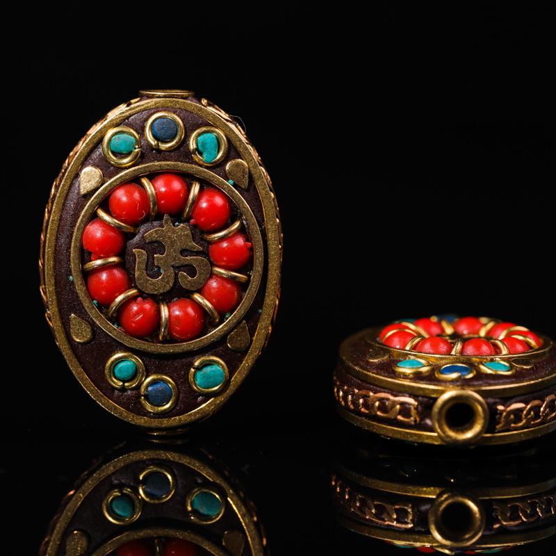Nepal Handmade Auspicious Cloud Brass Spacer Beads for DIY Jewelry and Ornaments