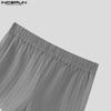 INCERUN Women Men Elastic Waist Stitching Homewear Mini Shorts Pants Pajamas