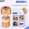 1/2Pcs Gold Brass Adjustable Angle Adapter Valve 360-Degree Flexibility Copper Construction Universal Fit Accessories