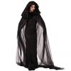 Halloween costume black cape ghost bride vampire bad witch fashion