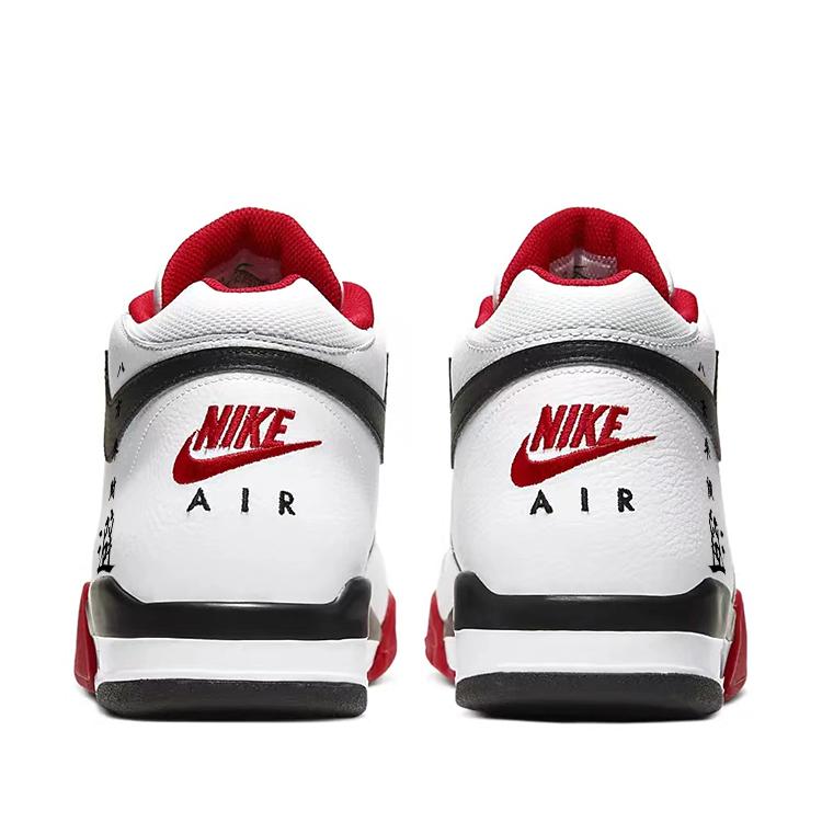 Nike Flight Legacy Vintage Basketball Shoes Unisex Mid top White/Red BQ4212-100(Team366-)