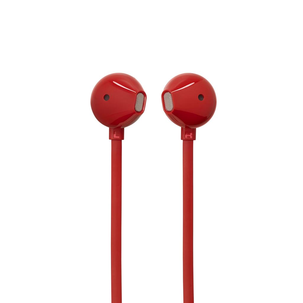 JBL TUNE 305C Wired In-Ear Headphones 12.5mm Dynamic Driver USB Type-C Hi-Res Audio 96 kHz 24-bit Preset EQ Built-in Microphone Flat Cable Red