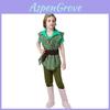Costum Peter Pan Copii Băieți Set Joc de Rol Fantasy Cu Material Poliester Pentru Petreceri de Halloween