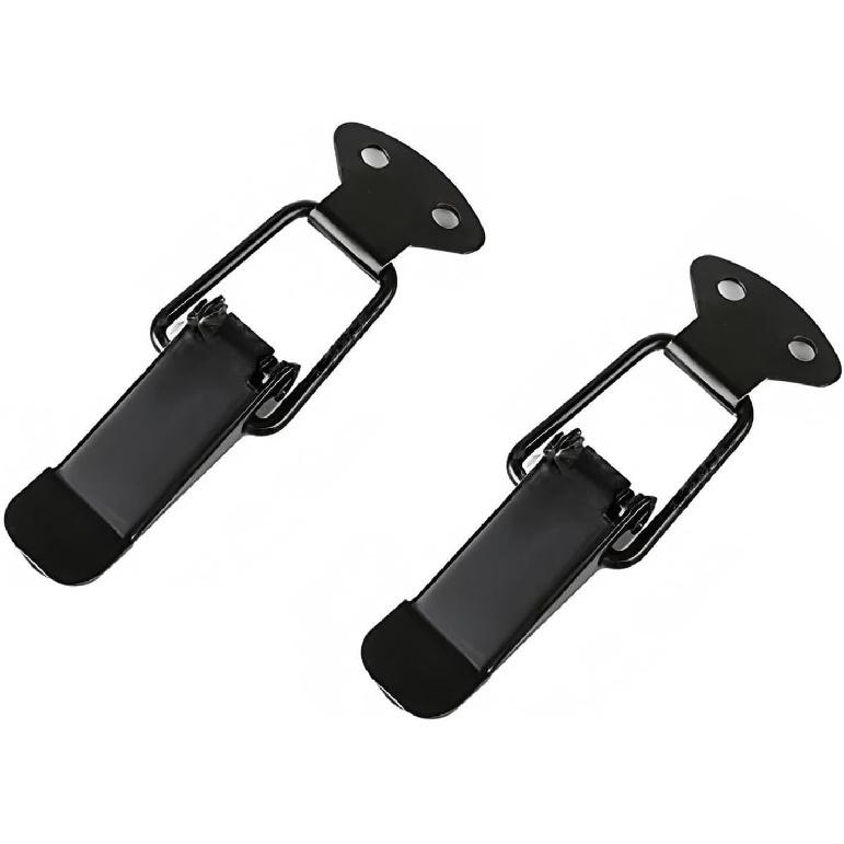 2 Stück Auto Stoßstange Schnellverschluss-Clip, 10,5 cm x 2,5 cm Stoßstangenbefestigungssicherungs-Hakenverschluss, Metall Auto Stoßstangen Kofferraumhalter-Clip-Kit, Universell für die meisten Autos