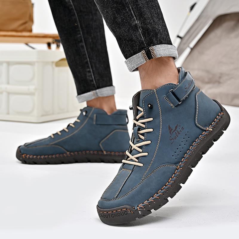 Leather Shoes Casual Sneakers Men Shoes Driving Comfortable Split Leather Shoes Men Loafers Moccasins Tooling Shoes