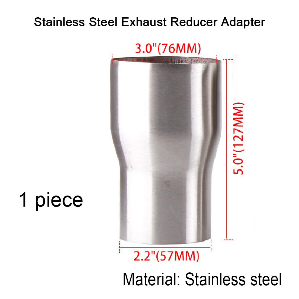 2‑2.25‑2.5‑3 Inch 51‑76mm Exhaust Muffler Reducer Coupler One‑piece Forming Stainless Steel Auto Pipe Connection Adapter Fitting