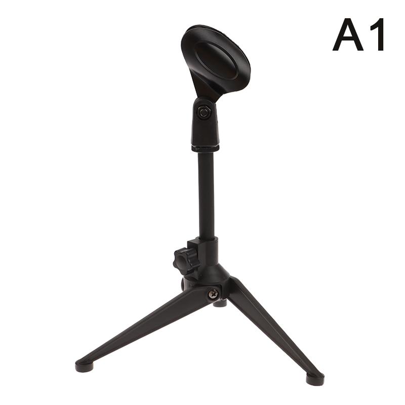 Adjustable Microphone Stand Desktop Tripod Mini Portable Mic Stand Holder Mic Clip Holder Bracket Lightweight For Live