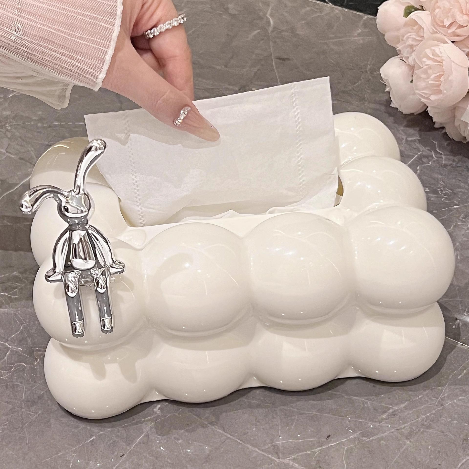 Ящик для конфет коробка для салфеток керамический светильник роскошный дом гостиная креативная настольная коробка для салфеток современный керамический чехол для салфеток 898₽