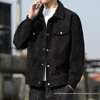 Men's Retro Japanese Corduroy Long Sleeve Shirt - Hipster, Cool, Loose, Versatile Workwear Jacket