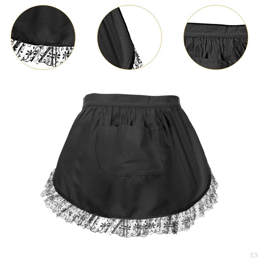 Waist Apron for Women of The Cooking with Cute Pocket