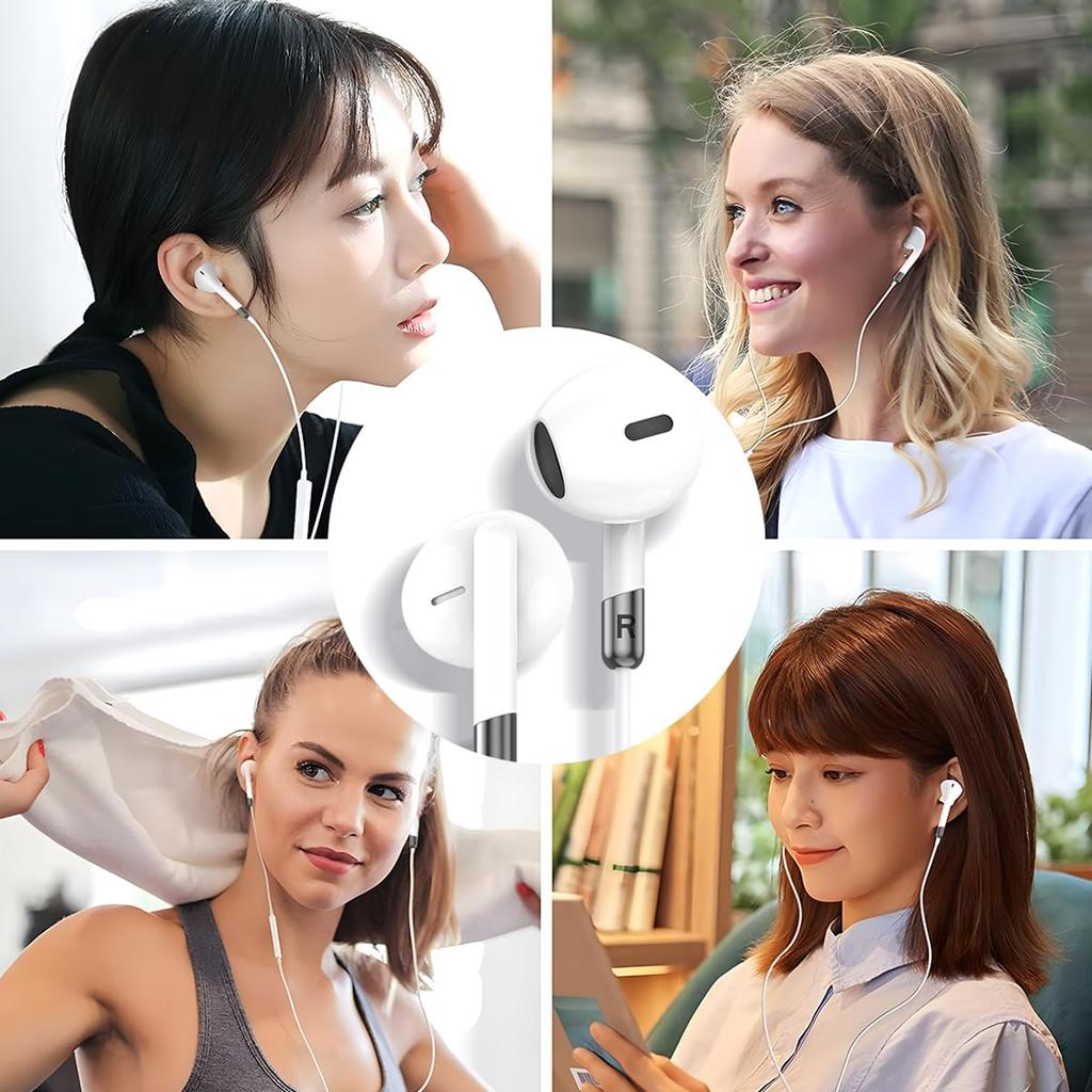 Nowoto Wired Earphones Enhanced Sound USB Wired Earphones for Volume Noise Comfortable Compatible with and Includes Storage Pouch Type-C [2025