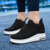 Women's Heightening Shoes 9CM Thick-soled Slim-fitting and Light Mesh Breathable Black Pure White Casual Shoes Mother Shoes