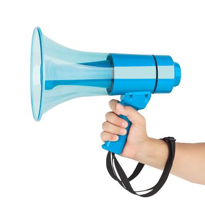 Wasserdichter Hand-Megaphon-Lautsprecher Bullhorn Stimme und Sirene Alarmmodi Lautstärkeregelung mit 1,5 W LED-Licht