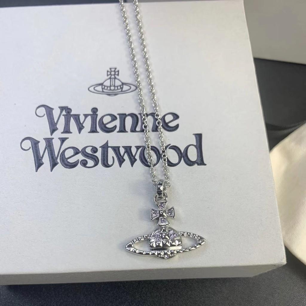 Collana di alta qualità con diamanti blu intenso e rivetti Empress Dowager Saturn per donna, design unico di Vivian, collana con lucchetto a forma di diamante e perle