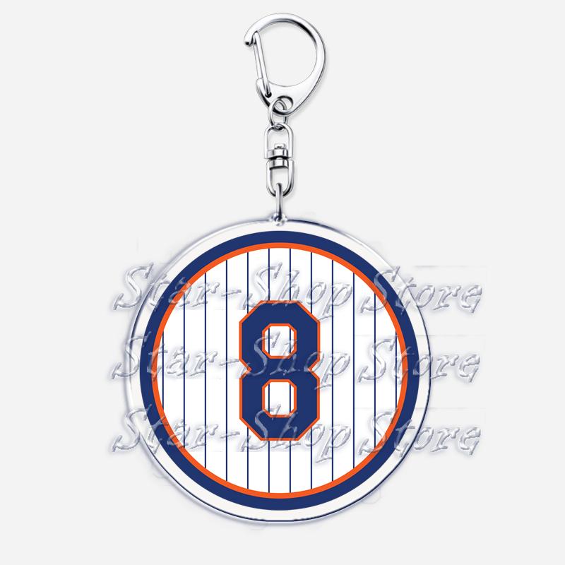 Popular Baseball Jersey Player Number Keychains for Accessories Bag New York Sports Keyrings Jewelry Friends Fans Gifts