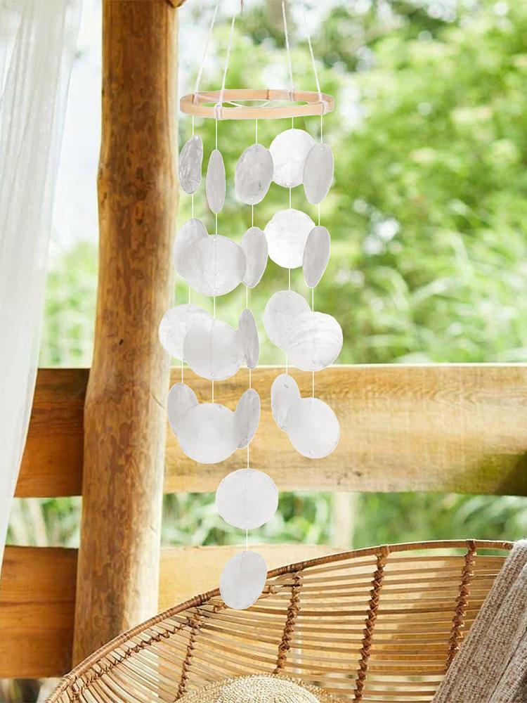 Shell Wind Chime Garden Hanging Ornament Wonderful Wind Chimes For Outside Coastal Windchime Decoration for Garden Indoor Porch