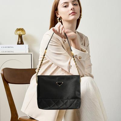 Rhombus Chain Small Square Bag, High-end New Shoulder Bag, Large-capacity Oxford Cloth Women's Commuting Versatile Messenger Bag