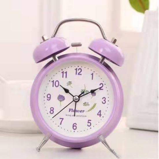 Creative and Fashionable Bedside Mute Simple Student Cartoon Alarm Clock Multifunctional Metal Children Luminous Small Watch
