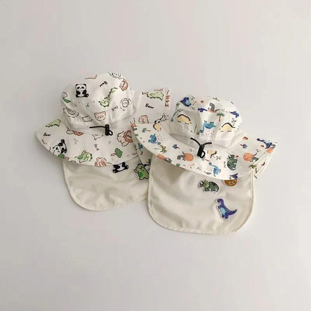 

Cartoon Panda Baby Cap Soft Duck Tongue Hat Fashion Baby Basin Hat 46-48cm-1