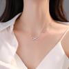 Elegant Zircon Bow Necklace - 2025 Summer Fashion High-End Clavicle Choker for Women