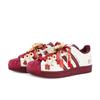 adidas Originals Superstar 2 Abrasion Resistant Low Top Skateboard Shoes Unisex Red White KJ6981(team1723-AO)