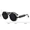 New Punk Small Frame Circle Sunglasses Men'S Hollow Out Mirror Legs Are Fashion Sun Glasses Women Street Shooting Eyewear Uv400
