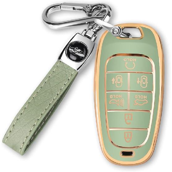 For Hyundai Key fob Cover Fit for 7 Buttons Hyundai Sonata Santa fe Tucson TPU Key Fob Case Protector